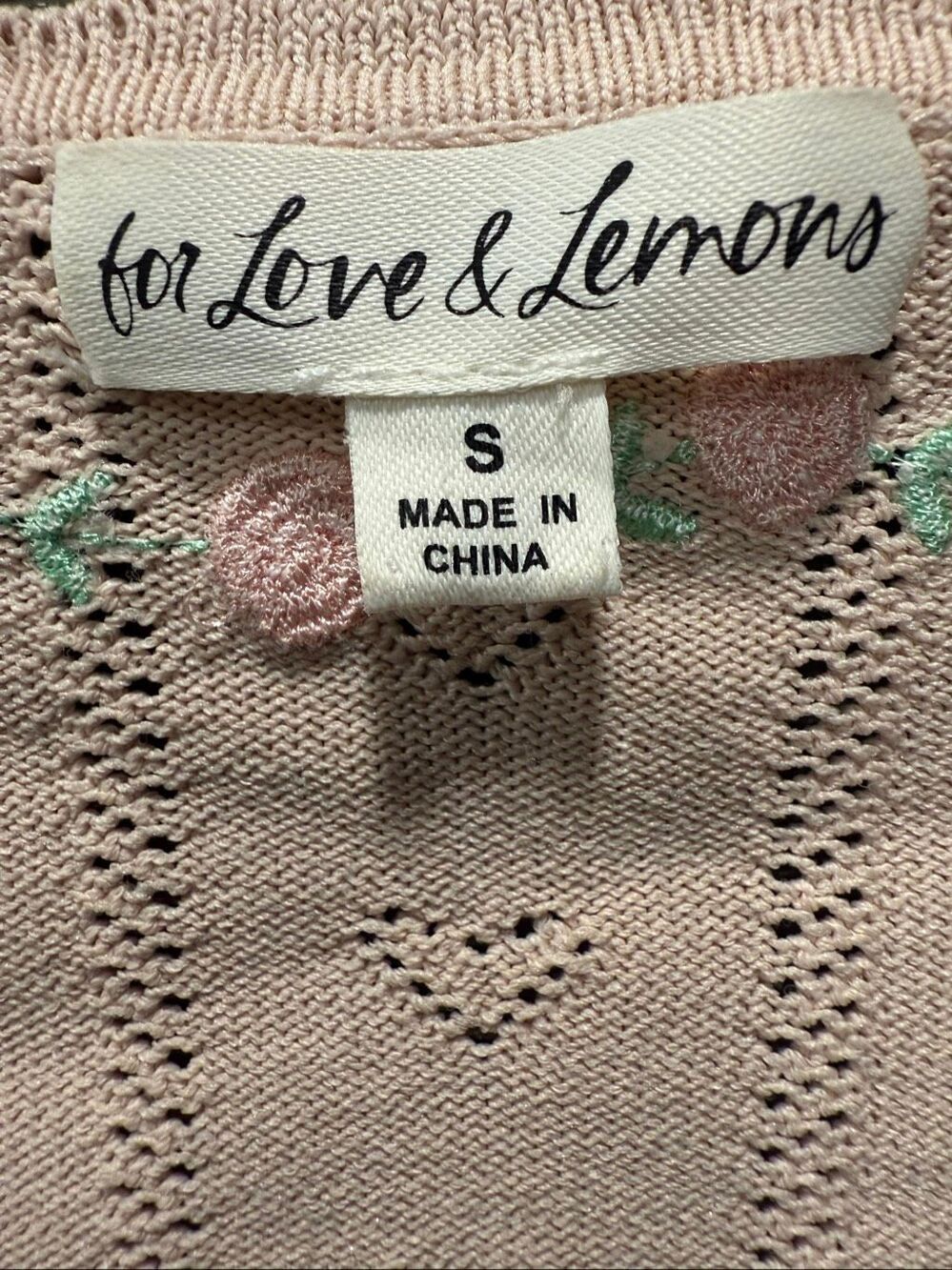 For Love & Lemons X Victoria’s Secret Eloise Knit Cardigan Size S - Picture 9 of 13